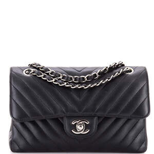Chanel Medium Classic Double Flap Bag Chevron Lambskin
